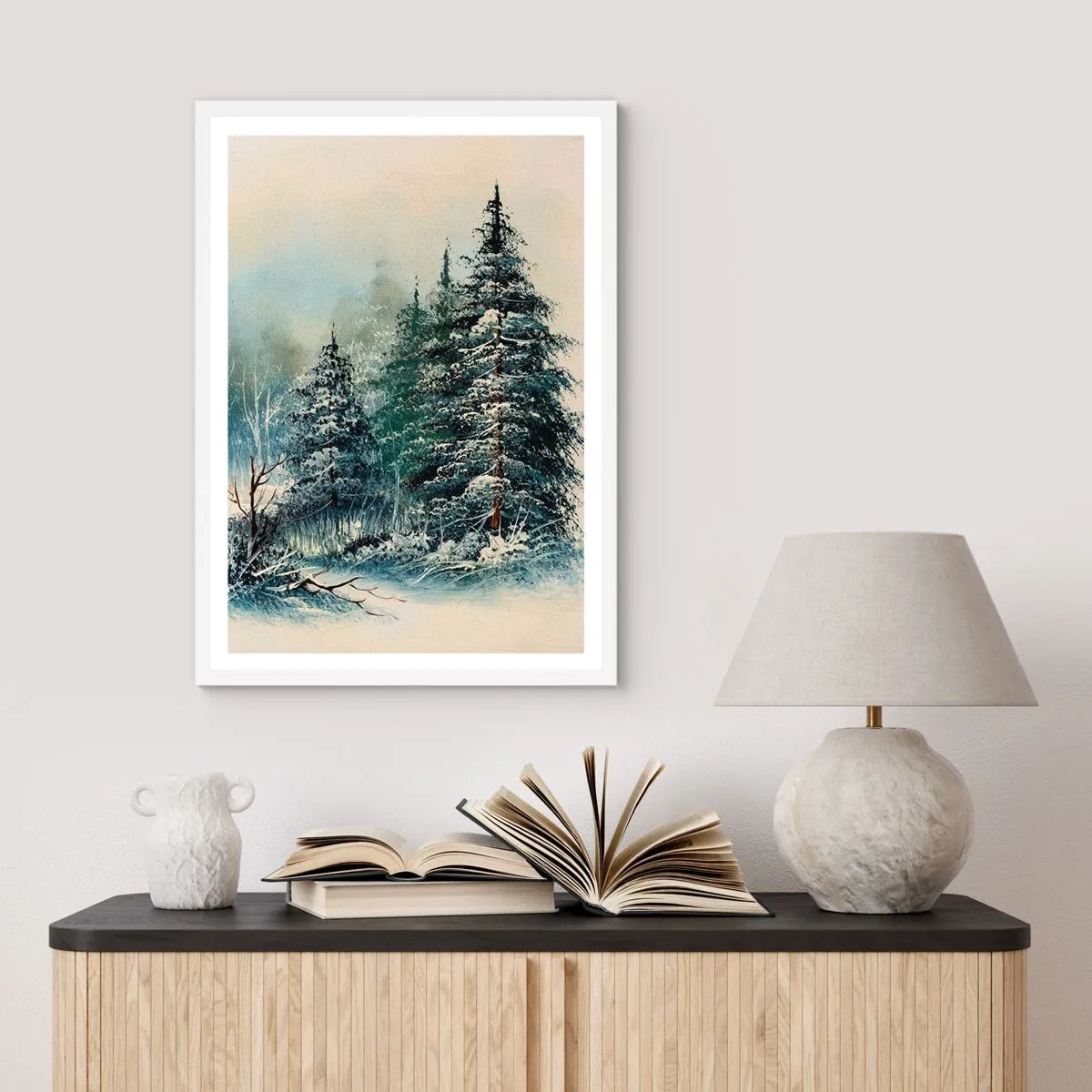 Affiche dans un cadre blanc - Poster - Prêt pour les fêtes - 61x91 cm