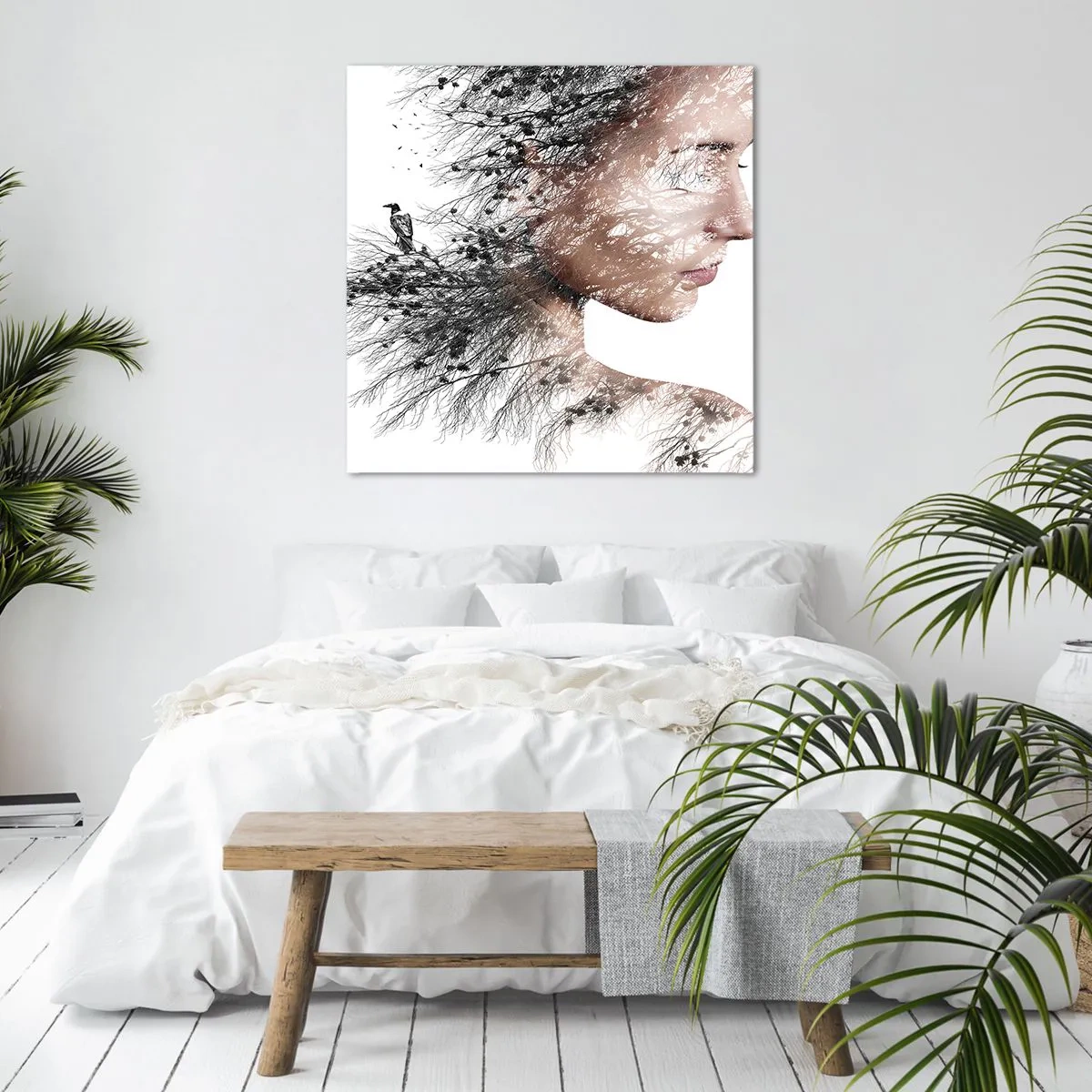 Impression sur toile - Image sur toile - L'âme de la forêt - 30x30 cm