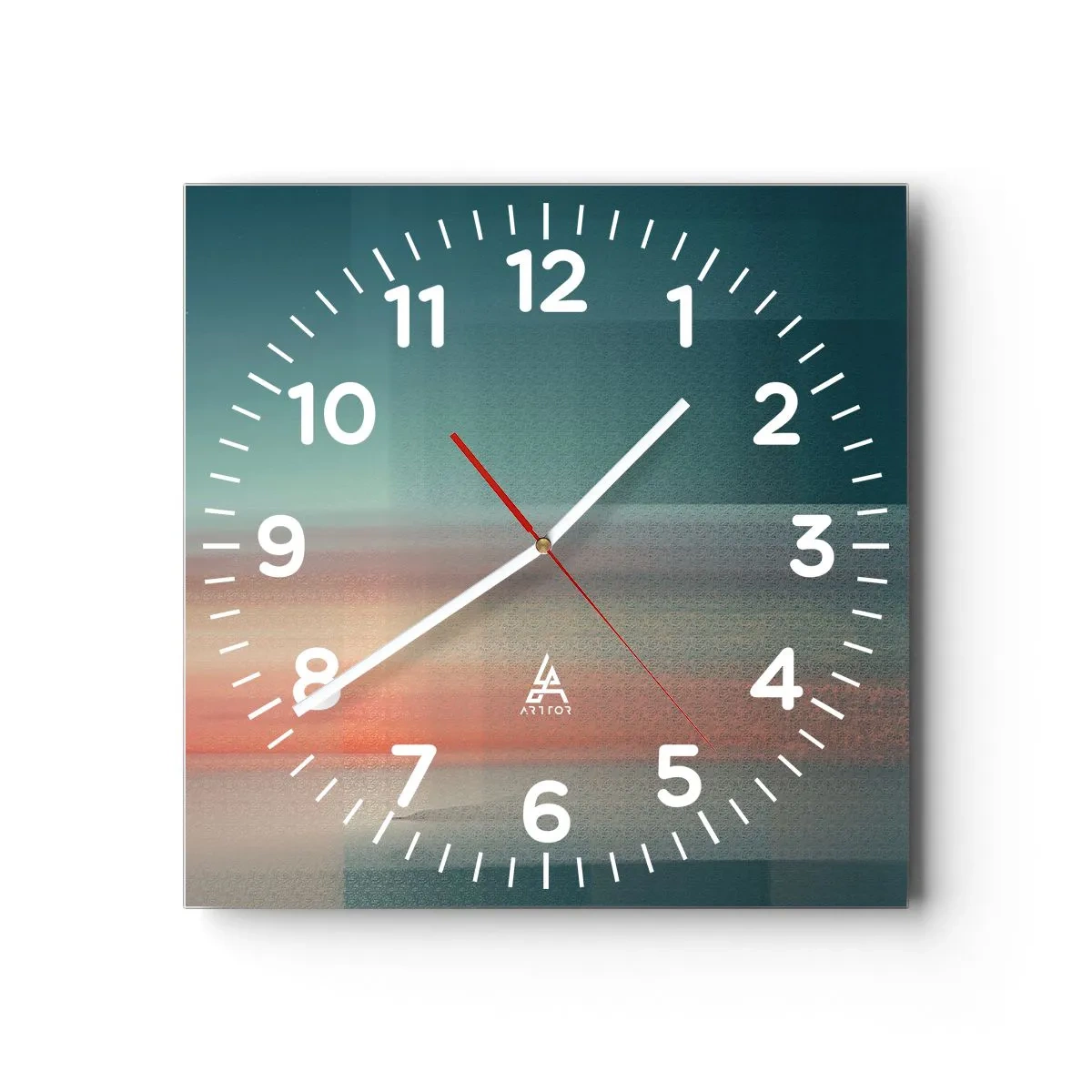 Horloge murale - Pendule murale - Résumé : vagues de lumière - 40x40 cm