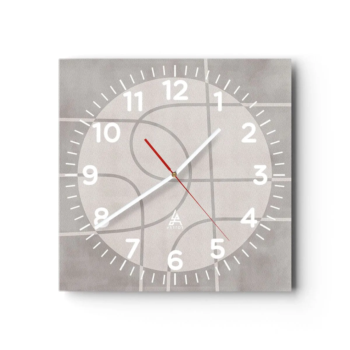 Horloge murale - Pendule murale - Circulaire et tout droit - 40x40 cm