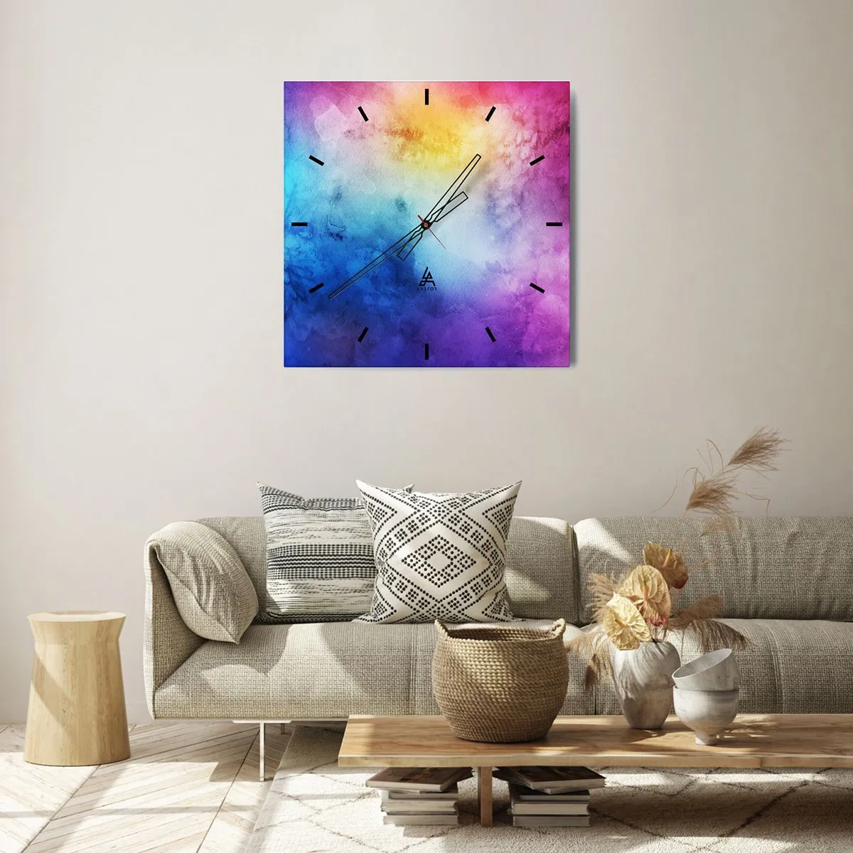 Horloge murale - Pendule murale - Presque au septième ciel - 30x30 cm