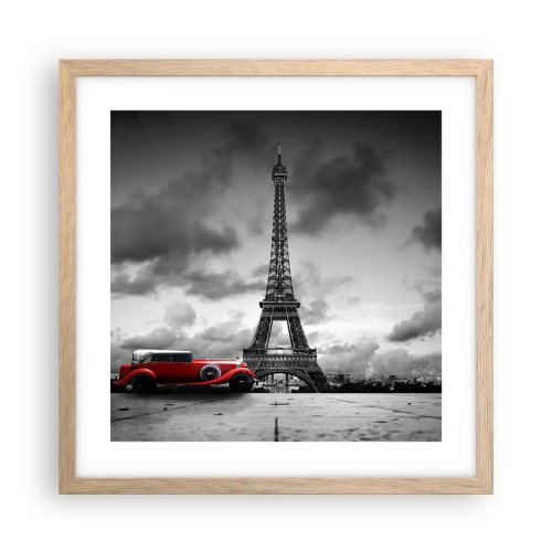 Affiche dans un chêne clair - Poster - Il n'y a pas si longtemps à Paris - 40x40 cm
