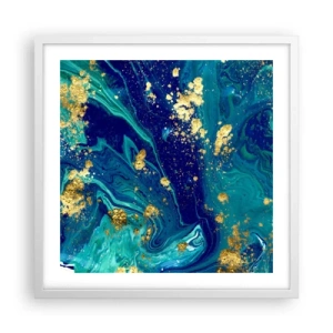 Affiche dans un cadre blanc - Poster - Les pétales du soleil - 50x50 cm