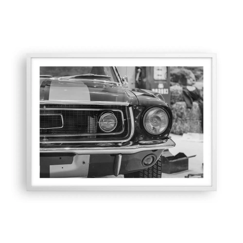 Affiche dans un cadre blanc - Poster - Conduire dur - 70x50 cm