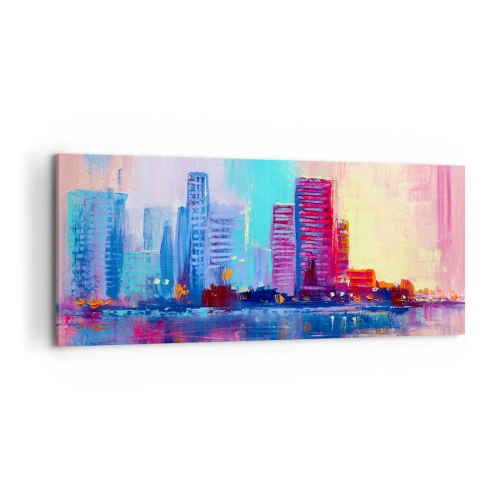 Impression sur toile - Image sur toile - Baigné de couleurs - 100x40 cm