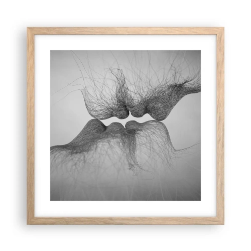 Affiche dans un chêne clair - Poster - La bise du vent - 40x40 cm