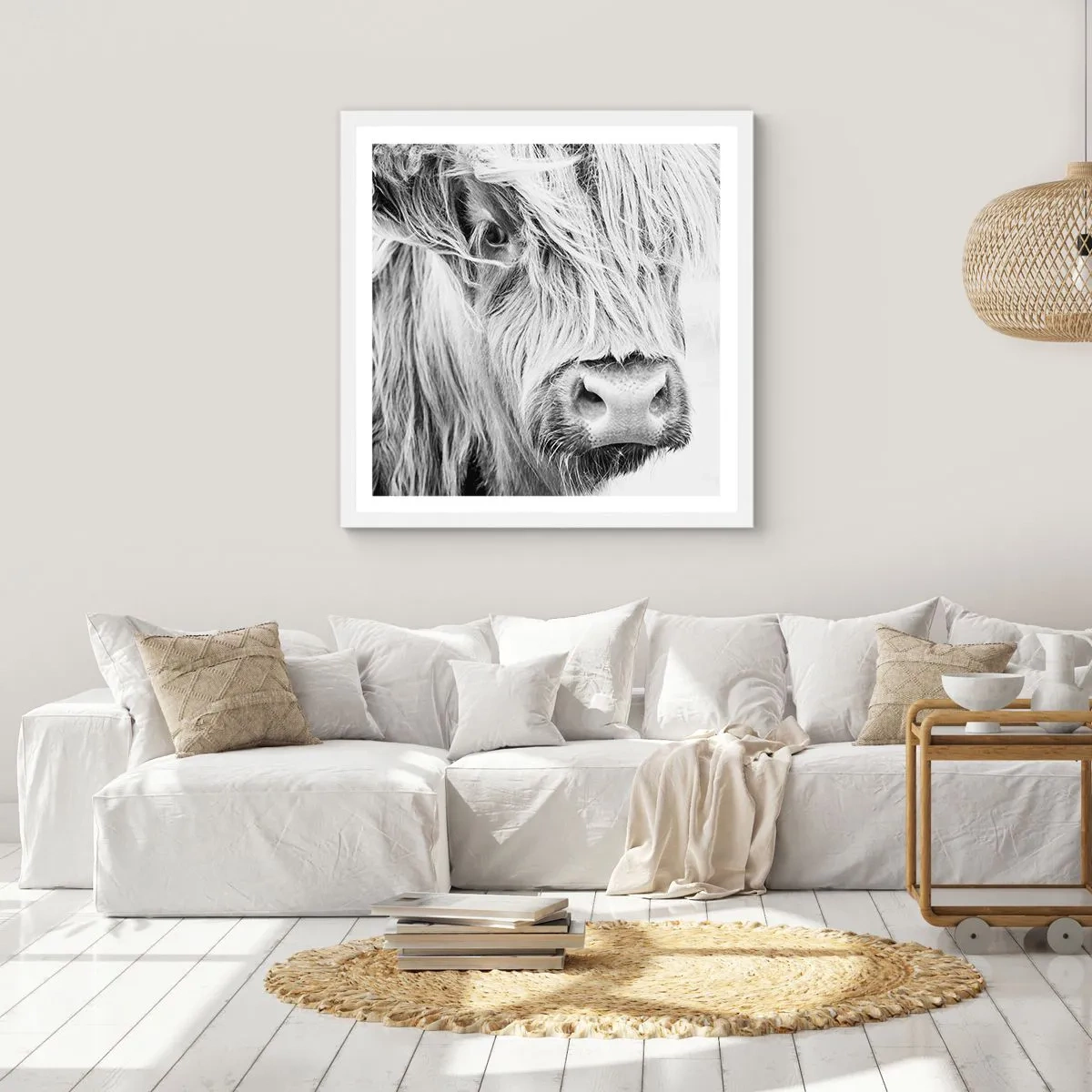 Affiche dans un cadre blanc - Poster - Sauvagerie écossaise - 50x50 cm