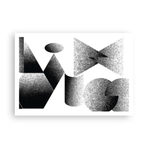 Affiche - Poster - Géométrie composée d'angles et de formes ovales - 100x70cm - Angles et ovales - Décoration murale moderne pour le salon et la chambre ARTTOR