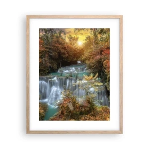 Affiche dans un chêne clair - Poster - Trésor caché de la forêt - 40x50 cm