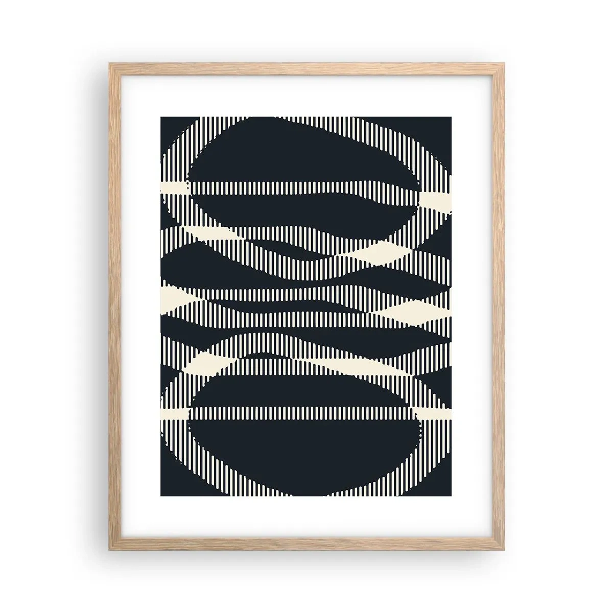 Affiche dans un chêne clair - Poster - Une tentative de briser l'obscurité - 40x50 cm