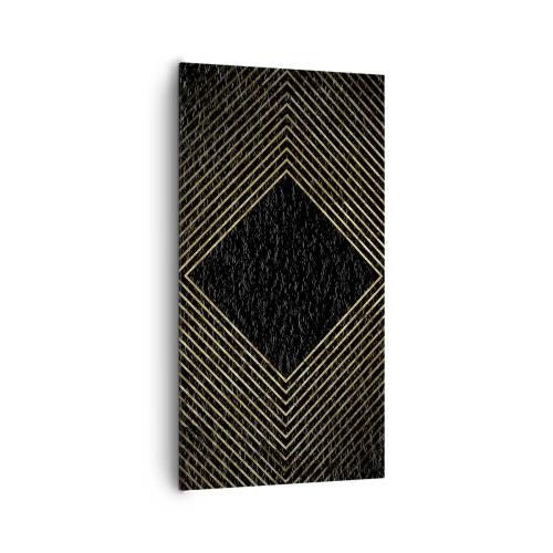 Impression sur toile - Image sur toile - Géométrie dans un style glamour - 65x120 cm