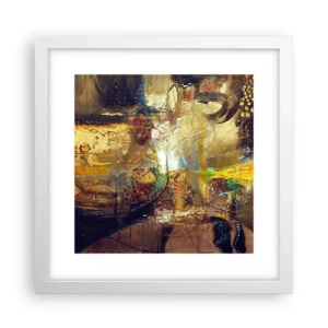 Affiche dans un cadre blanc - Poster - Froid, tiède, chaud - 30x30 cm