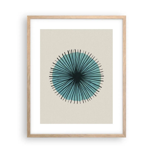 Affiche dans un chêne clair - Poster - Rayonnant dans l'azur - 40x50 cm