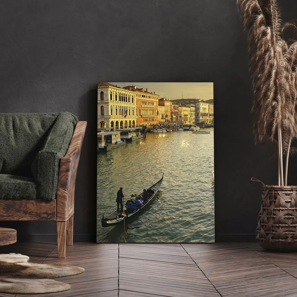 Impression sur toile - Image sur toile - Du côté ensoleillé de la rue - 45x80 cm