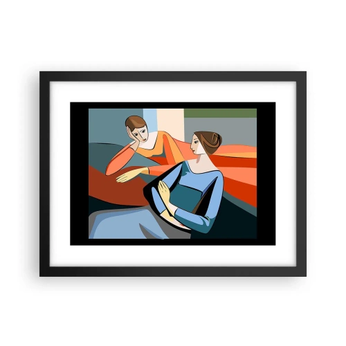 Affiche dans un cadre noir - Poster - Un moment de confiance - 40x30 cm