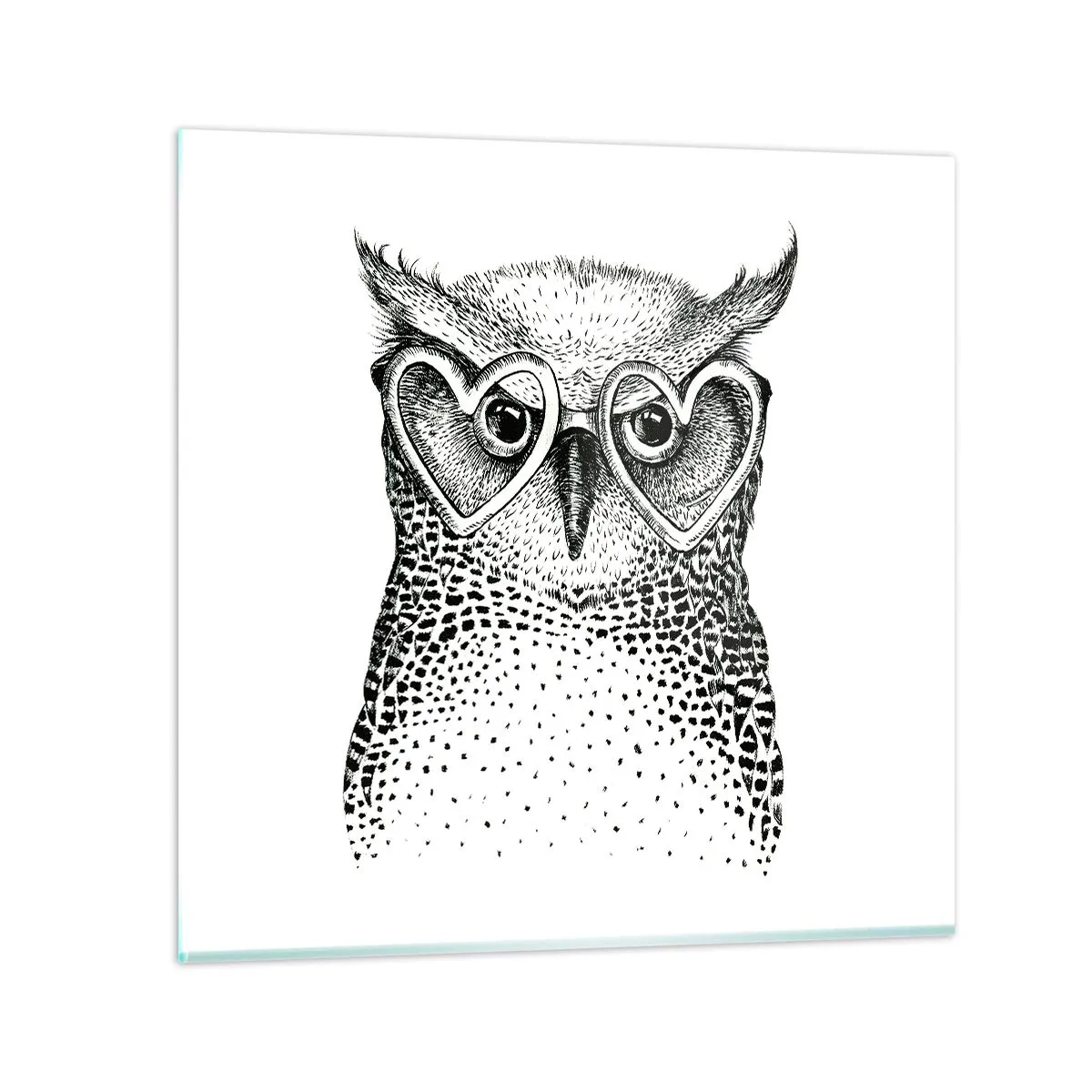 Impression sur verre - Image sur verre - Sagement et avec amour - 60x60 cm