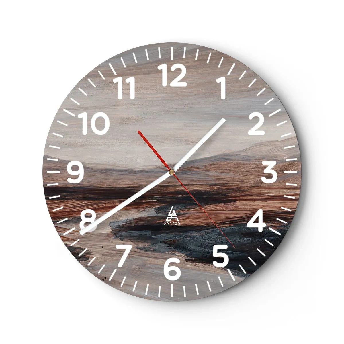 Horloge murale - Pendule murale - Une vallée tranquille - 30x30 cm