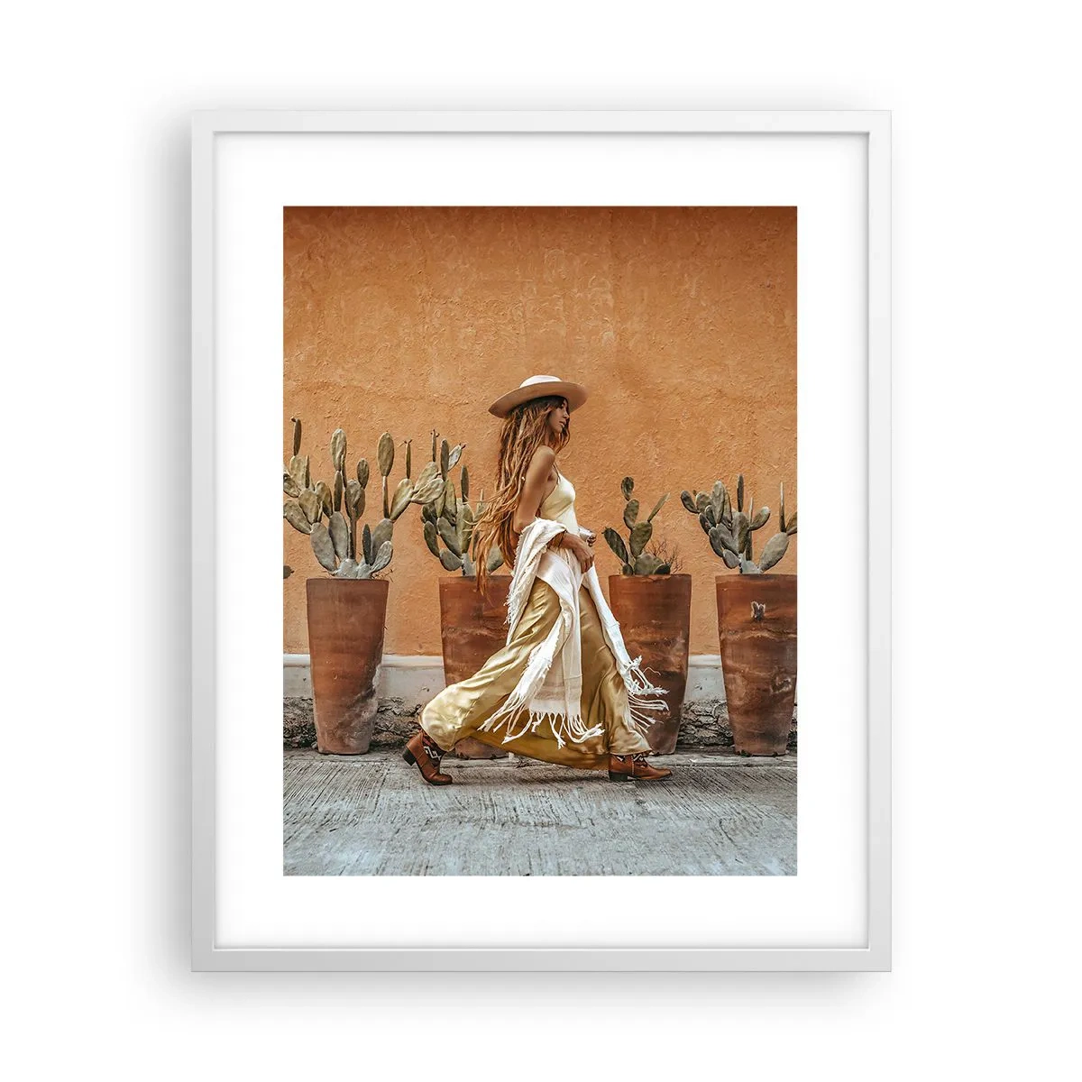 Affiche dans un cadre blanc - Poster - Style hippie - 40x50 cm