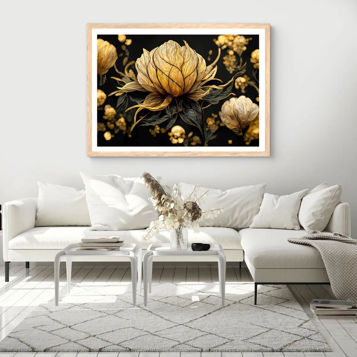 Affiche dans un chêne clair - Poster - Fragilité subtile - 40x30 cm