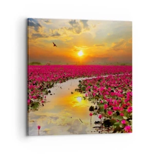 Impression sur toile - Image sur toile - La vie secrète du lac - 70x70 cm