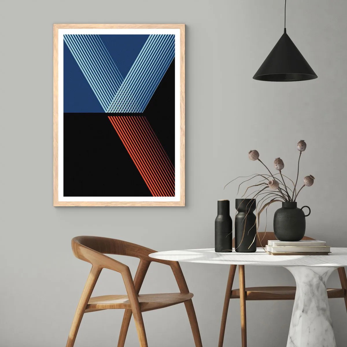Affiche dans un chêne clair - Poster - Histoire simple - 30x40 cm
