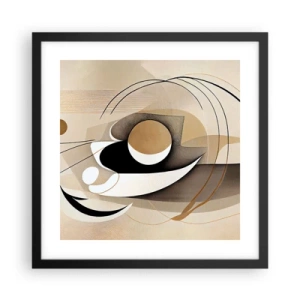 Affiche dans un cadre noir - Poster - Composition : l'essence des choses - 40x40 cm