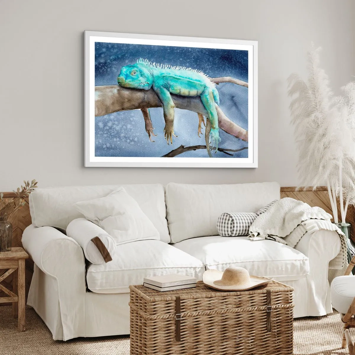 Affiche dans un cadre blanc - Poster - Tout va bien! - 50x40 cm