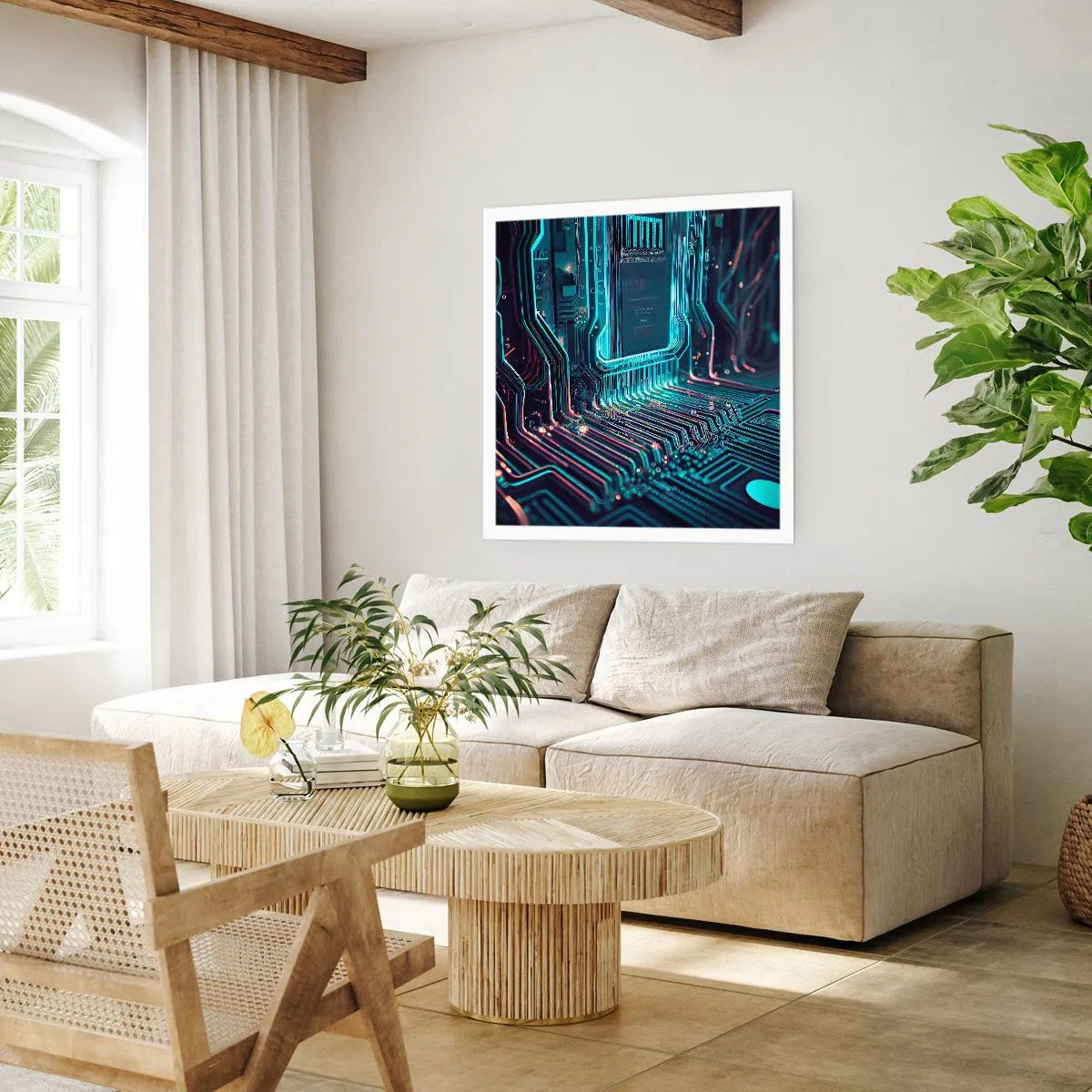 Affiche - Poster - Je pense comme ça… - 60x60 cm