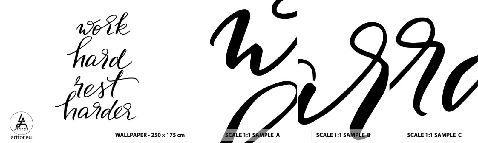 Échantillon De Papier Peint Standard Eco - Équilibre de vie - Typographie, Affirmation, Maxime - 100x30 cm