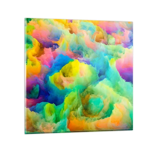 Impression sur verre - Image sur verre - Plumule arc-en-ciel - 30x30 cm