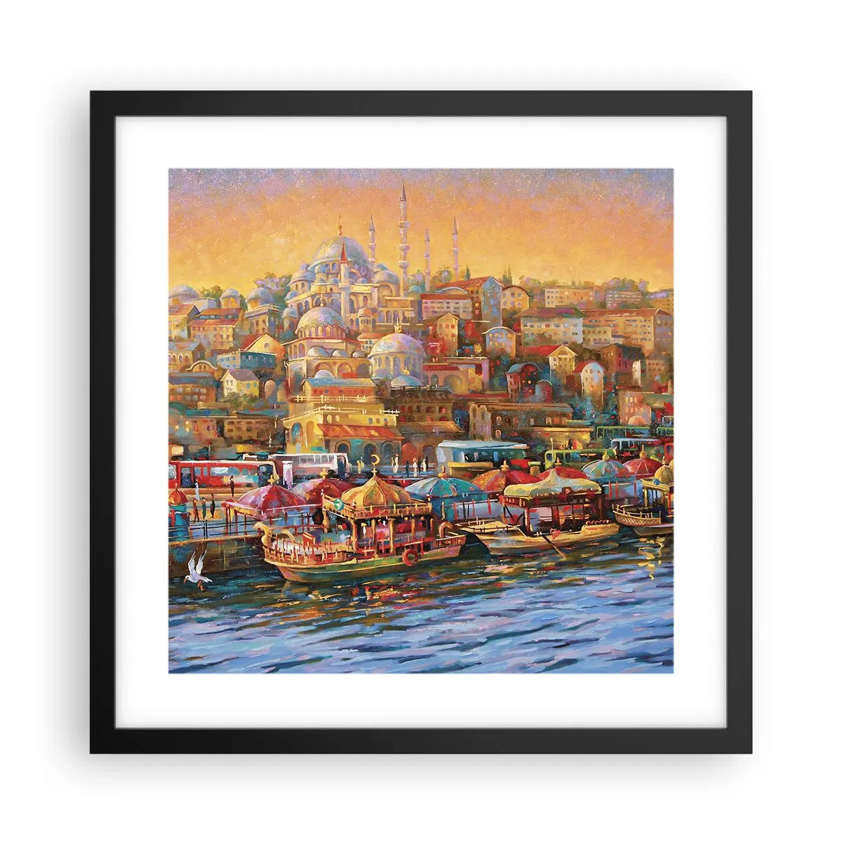 Affiche dans un cadre noir - Poster - Conte d'Istanbul - 40x40 cm