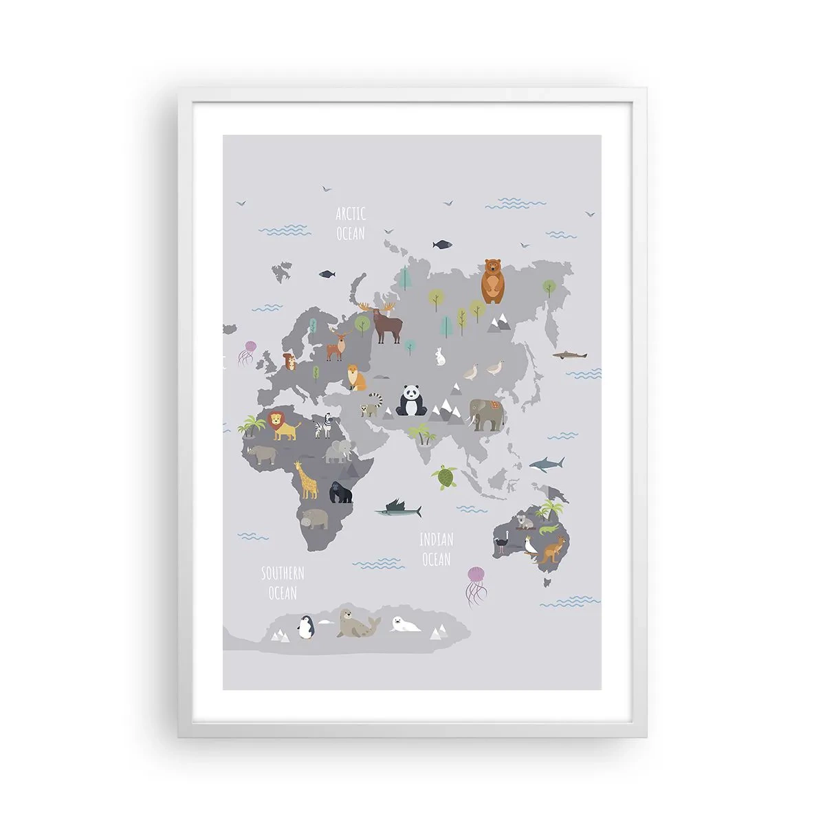 Affiche dans un cadre blanc - Poster - Dis-moi d'où tu viens... - 50x70 cm