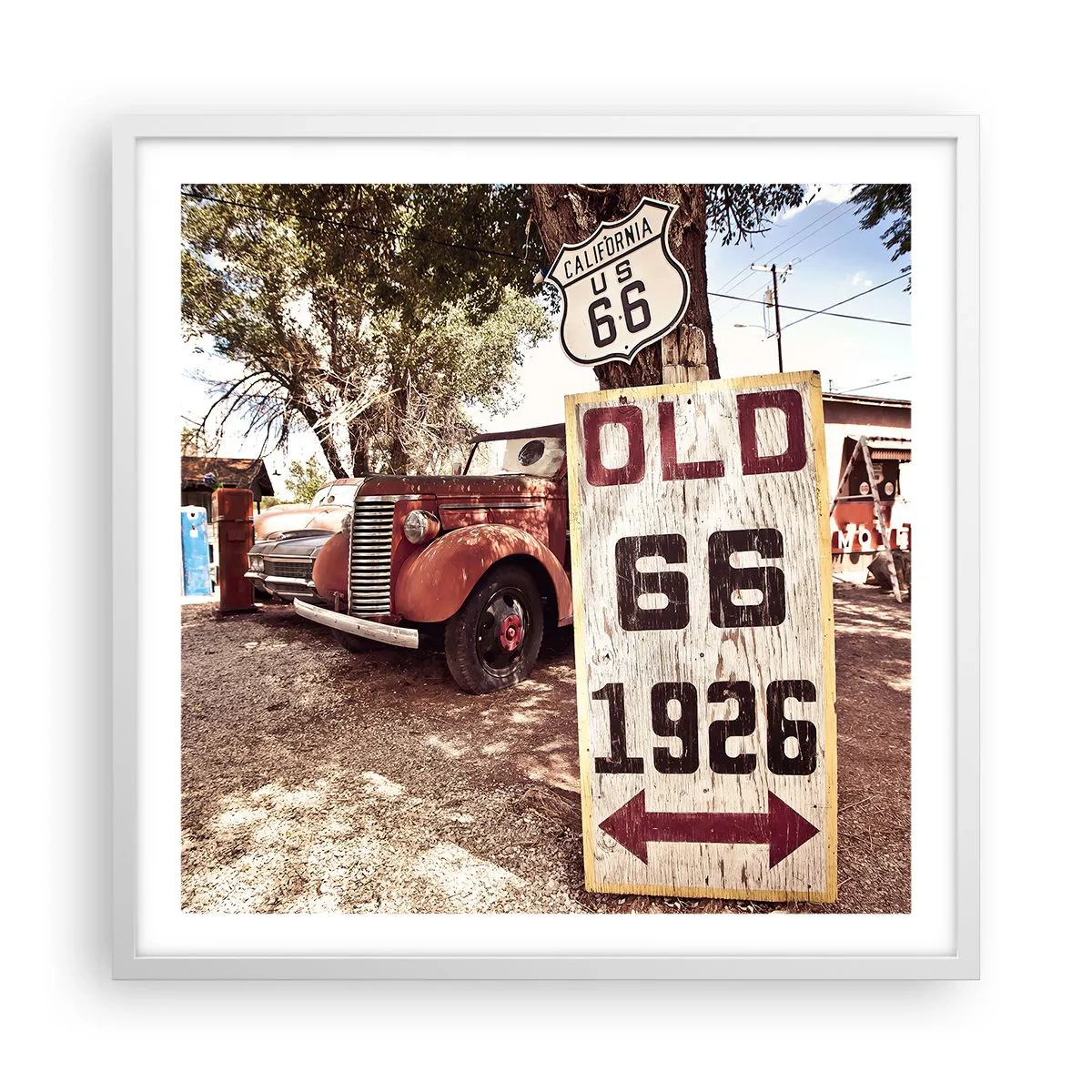 Affiche dans un cadre blanc - Poster - La légende de la province américaine - 60x60 cm
