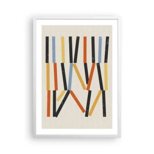 Affiche dans un cadre blanc - Poster - Composition de niveaux - 50x70 cm