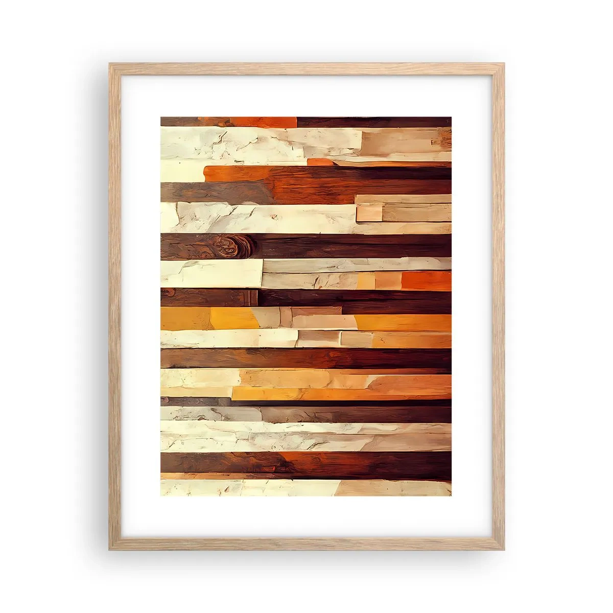Affiche dans un chêne clair - Poster - Hymne des arbres forestiers - 40x50 cm