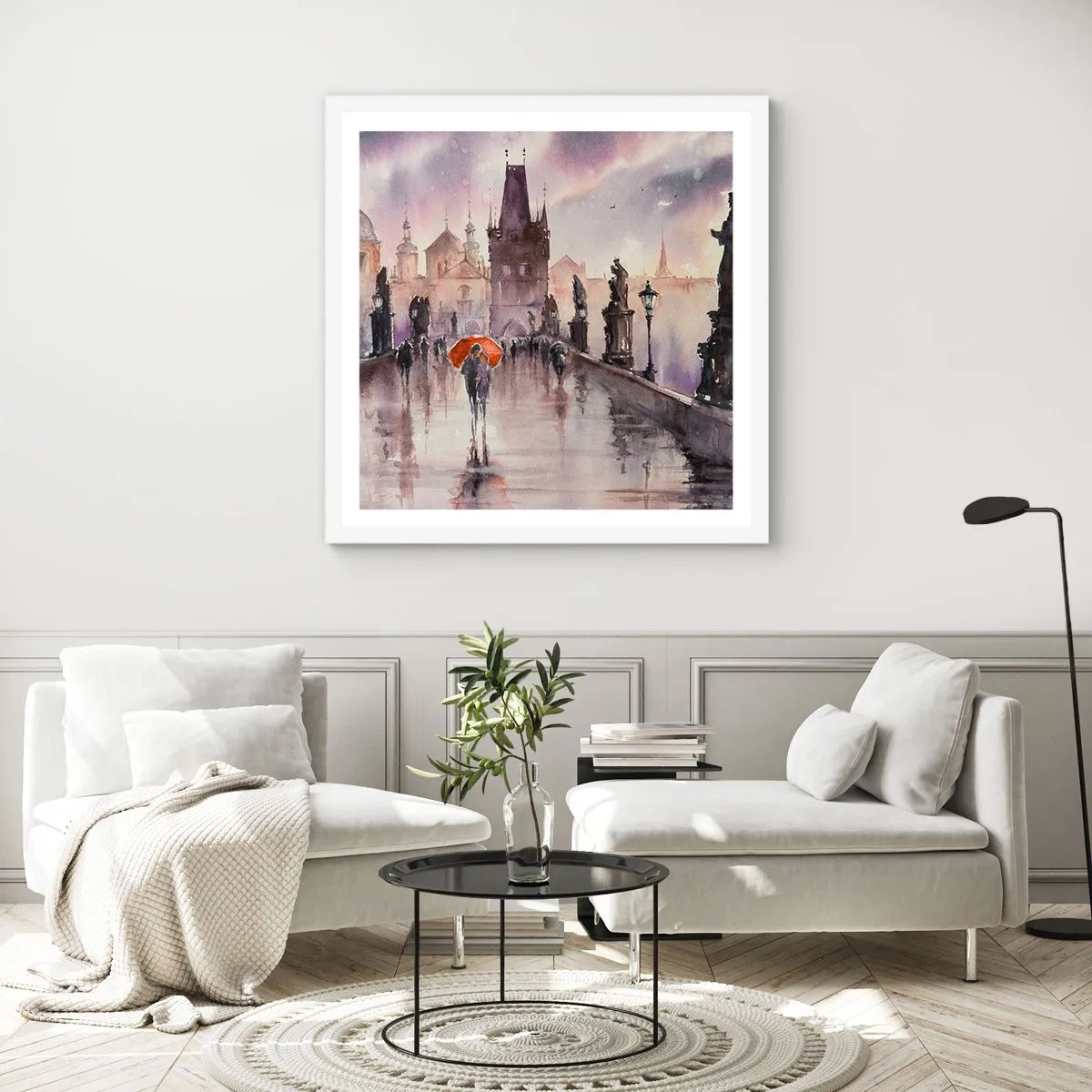 Affiche dans un cadre blanc - Poster - Les gens ne changent pas - 60x60 cm