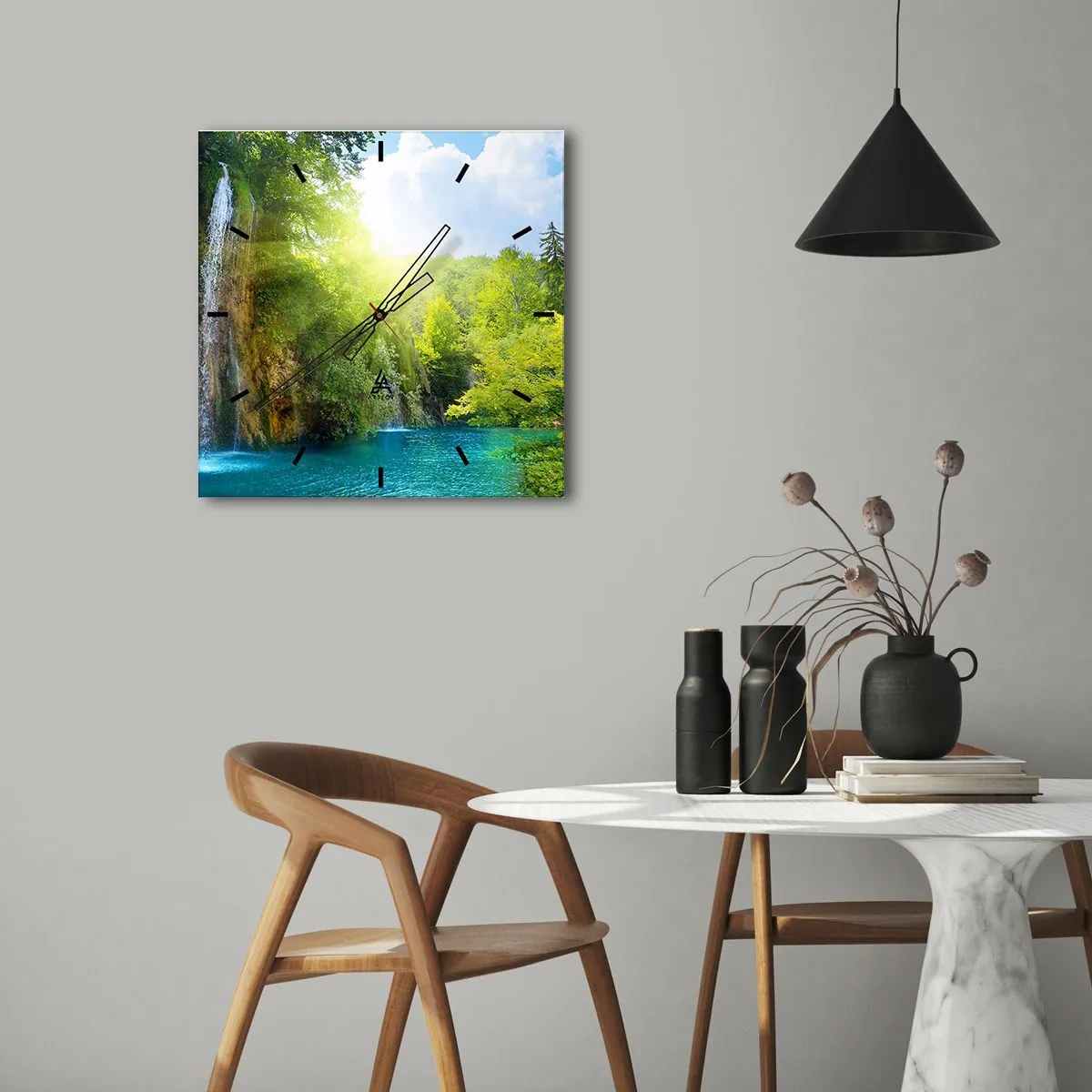 Horloge murale - Pendule murale - Ce doit être le paradis ici - 40x40 cm