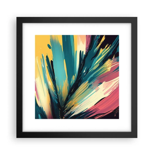 Affiche dans un cadre noir - Poster - Composition – une explosion de joie - 30x30 cm
