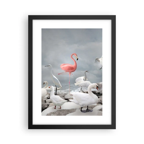 Affiche dans un cadre noir - Poster - Comment suis-je arrivé là? - 30x40 cm