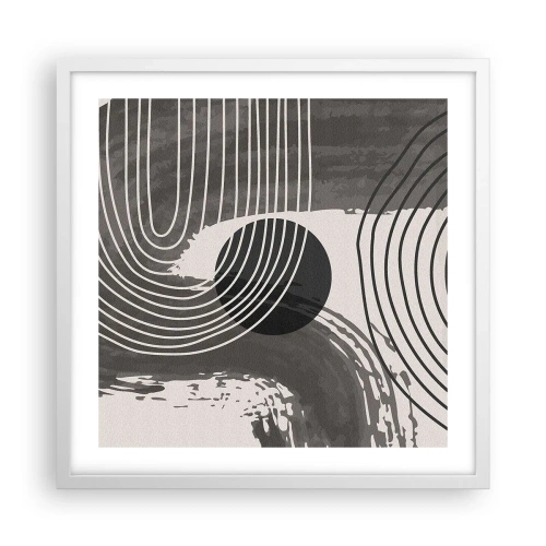 Affiche dans un cadre blanc - Poster - L'ovale gagne - 50x50 cm