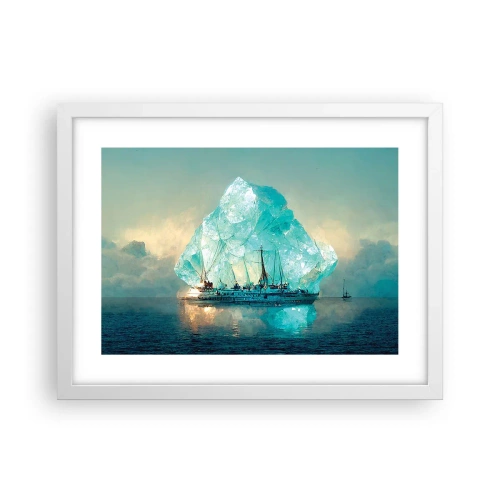 Affiche dans un cadre blanc - Poster - Diamant arctique - 40x30 cm
