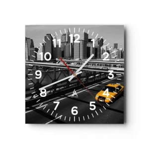 Horloge murale - Pendule murale - Couleur de la grande ville - 30x30 cm