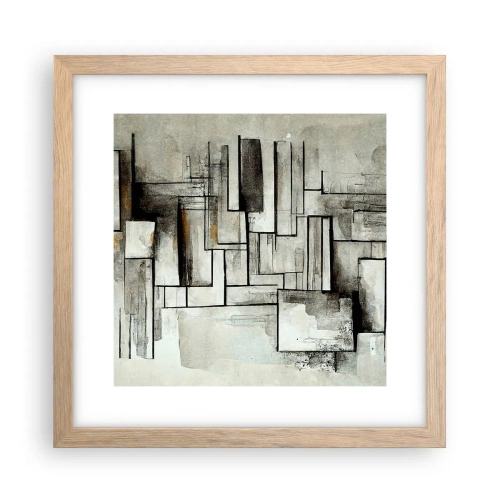 Affiche dans un chêne clair - Poster - Le pouvoir de la simplicité - 30x30 cm