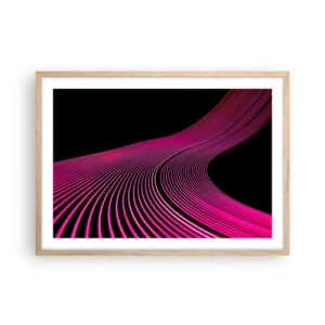 Affiche dans un chêne clair - Poster - Avenue de lumière - 70x50 cm