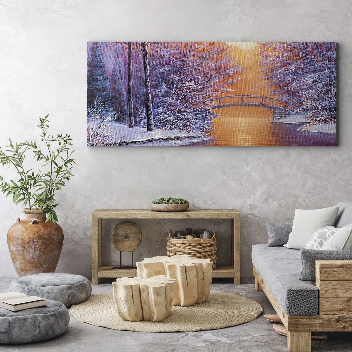 Impression sur toile - Image sur toile - On se rencontre ici - 90x30 cm