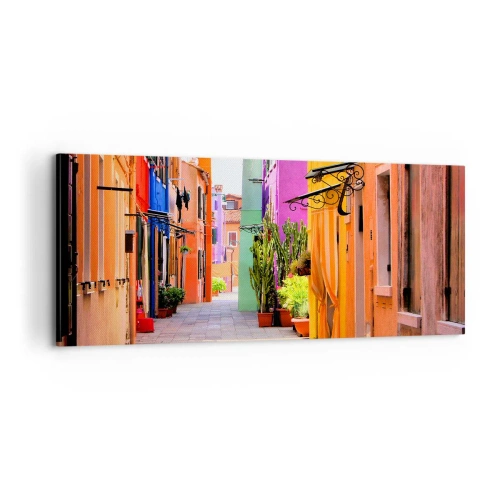 Impression sur toile - Image sur toile - Allée arc-en-ciel - 100x40 cm