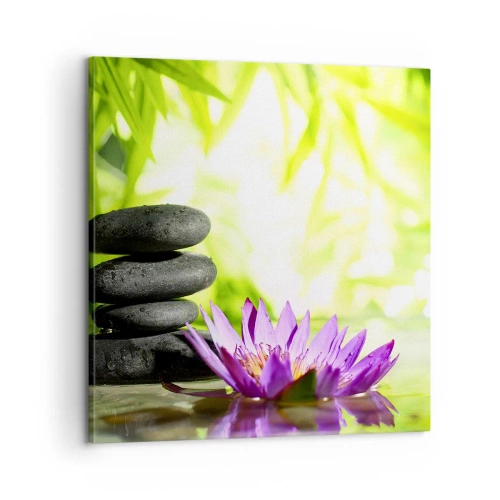 Impression sur toile - Image sur toile - Dans un buisson de bambou - 60x60 cm