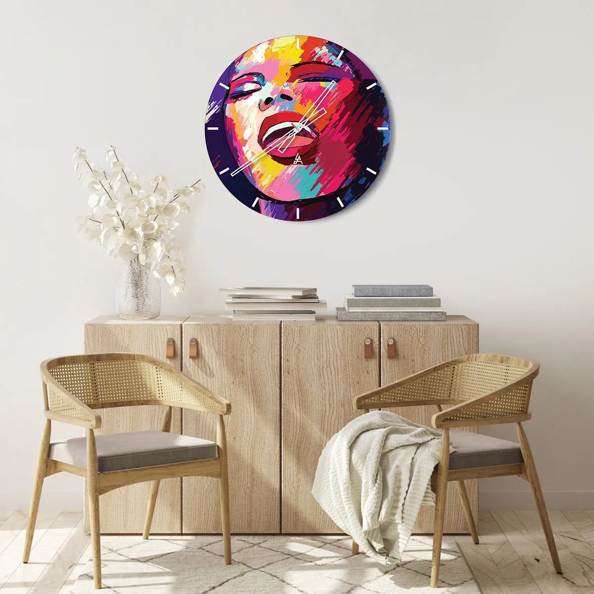 Horloge murale - Pendule murale - Chante toute ma vie - 30x30 cm