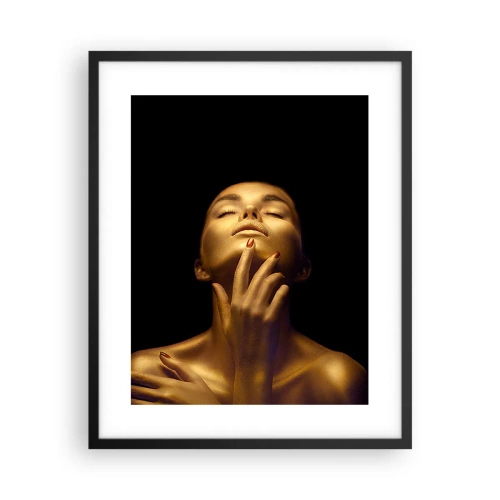 Affiche dans un cadre noir - Poster - Comme de la soie dorée - 40x50 cm