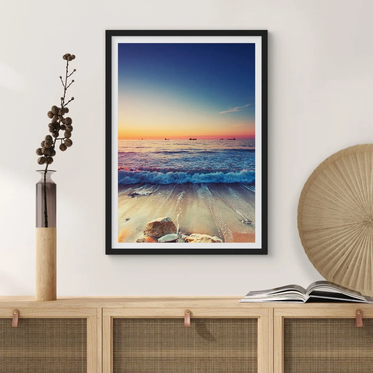 Affiche dans un cadre noir - Poster - Mais quel horizon ? - 40x50 cm